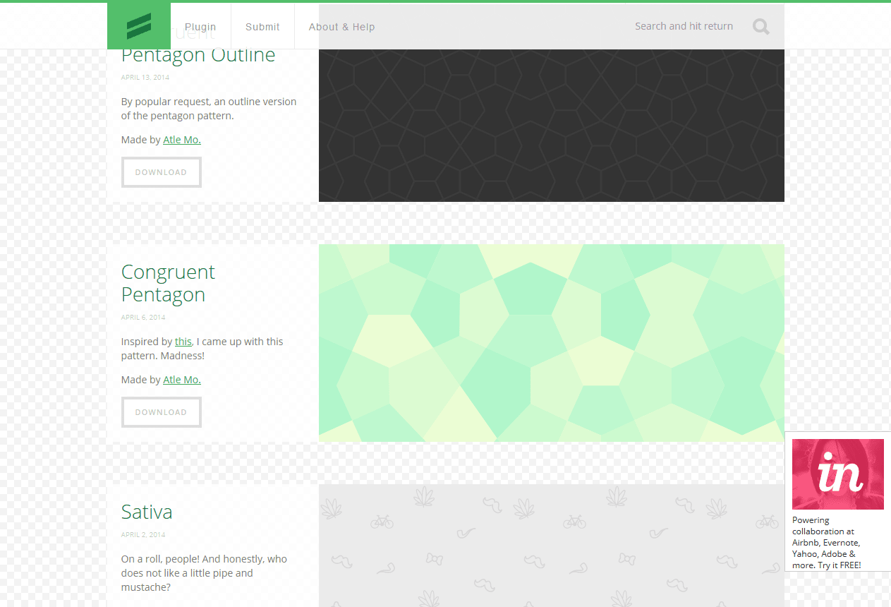 Hundreds of Free tilable textured Patterns 