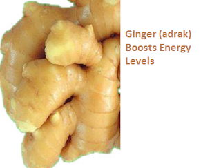 Ginger (adrak) Boosts Energy Levels