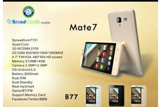 Otak Atik Gadget -  Brandcode B77 Mate 7 Hp Android 500 Ribuan