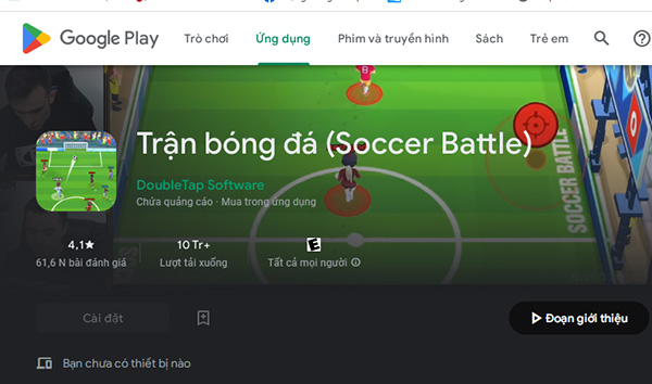 Trận bóng đá (Soccer Battle) - Tải game trên Google Play b