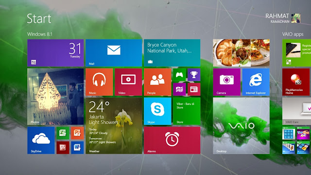 start screen Windonws 8.1