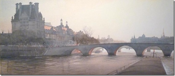 11 Le Louvre et le Pont Royal 42 x 100 cm