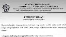 Rektor : Tidak Ada Gerakan IAIN Libur 25 September