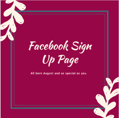 Facebook Sign Up Page Facebook Sign Up Page