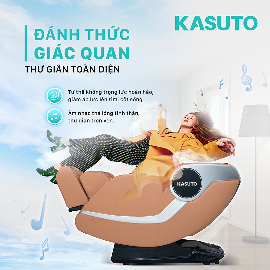 Ghế massage Kasuto massage thư giãn không trọng lực