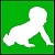Green Baby Logo of Super Science Space Tech Laugh, Go!