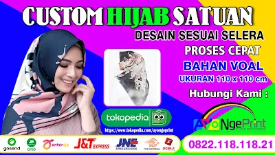 Tempat Jasa Bikin Hijab Full Print Custom di Ciracas, Jakarta Timur