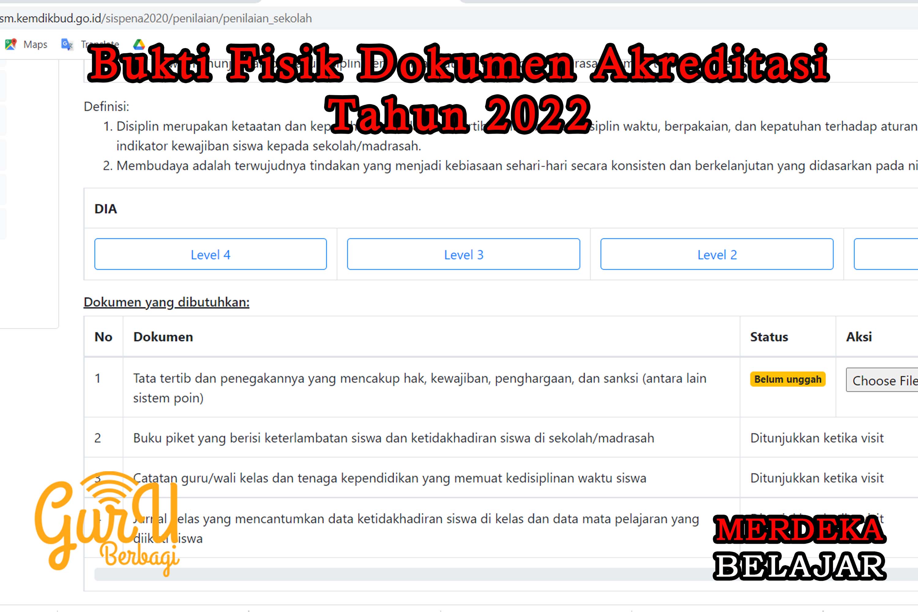 Bukti Fisik Dokumen Akreditasi Tahun 2022 GURU BERBAGI