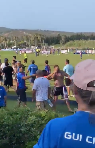 VIDEO: Father tries to stab another dad in shocking scenes at international youth game in Spain