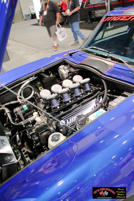 Lingenfelter-Superformance C3 Grand Sport replica's power train is a Lingenfelter LS3 with 11.5:1 compression, ported LS3 cylinder heads, roller cam shaft and valve train components, with a wet sump as required by most vintage race groups for this era.