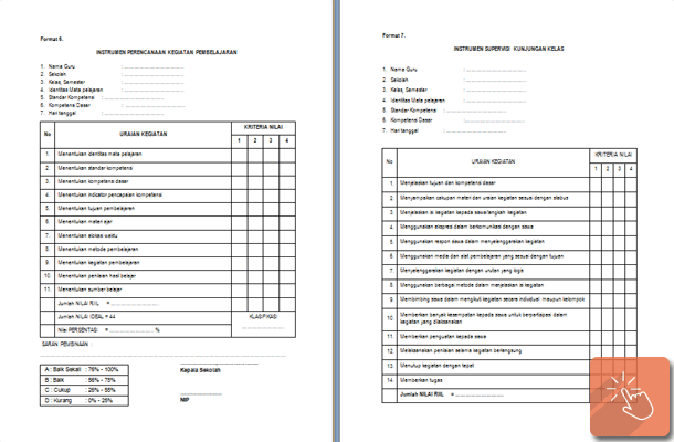 Program dan Format Instrumen Supervisi Kepala Sekolah 