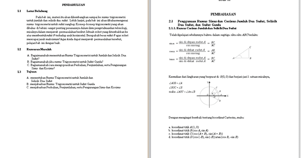 Contoh Makalah Matematika Tentang Trigonometri  Klik 