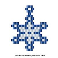 Christmas brick stitch seed bead weaving pattern