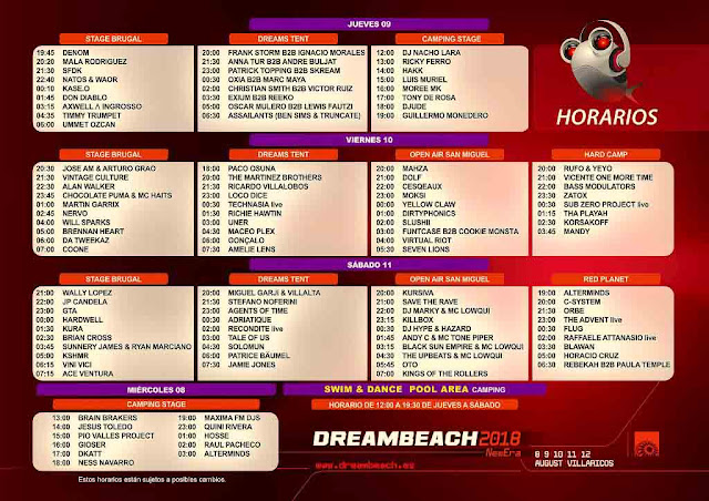 dreambeach festival 2018, dreambeach, festival, 2018, timetable, horario, villaricos, almería,  house, tech house, deep house, techno, music, electronic music, música, música electrónica, evento, dj