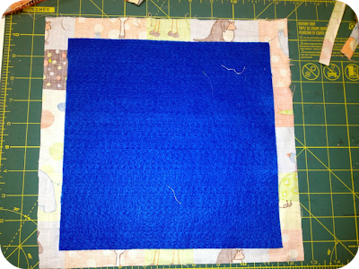 felt with fabric square