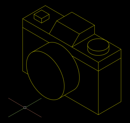 Exemplo de desenho isométrico no AutoCAD