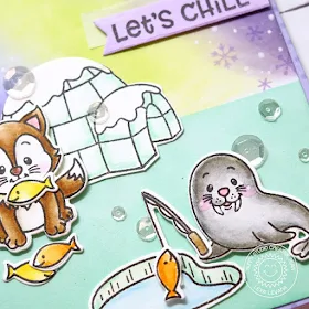 Sunny Studio Stamps: Polar Playmates Let's Chill Card by Lexa Levana