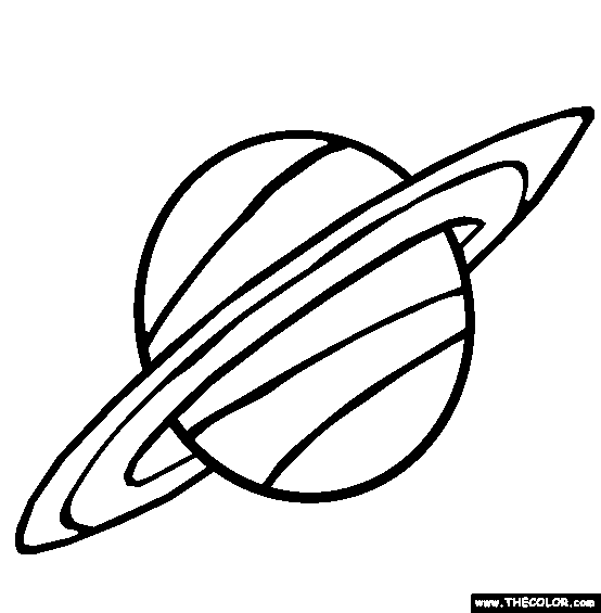 Coloring Pages for Kids: Planet Saturn Coloring Pages