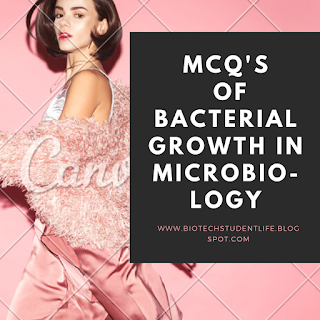 MCQ's of Bacterial Growth in microbiology