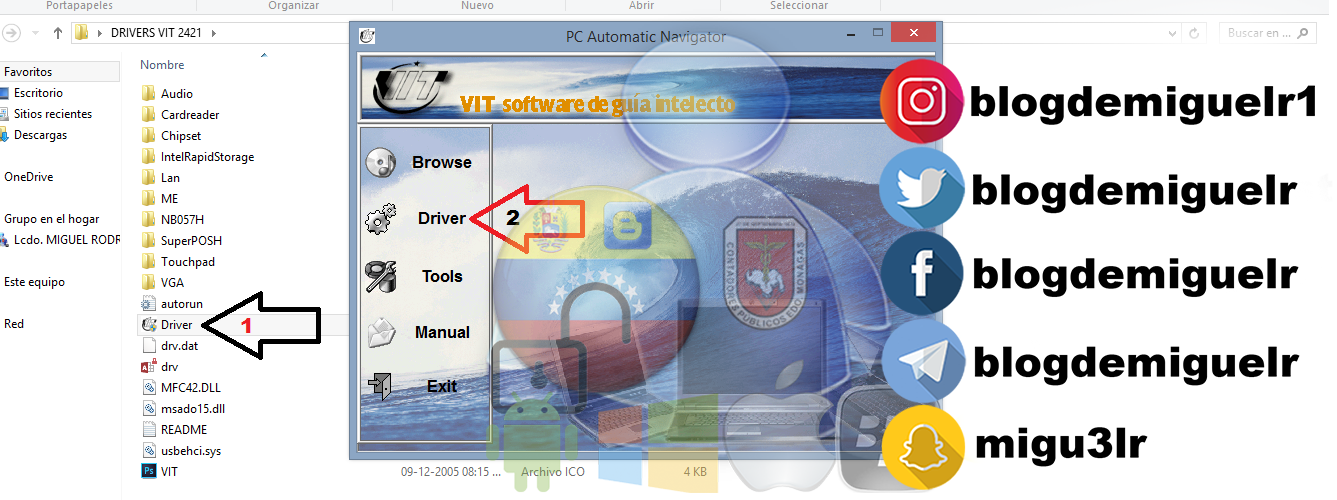 PASO 1 PARA INSTALAR DRIVER VIT M2421