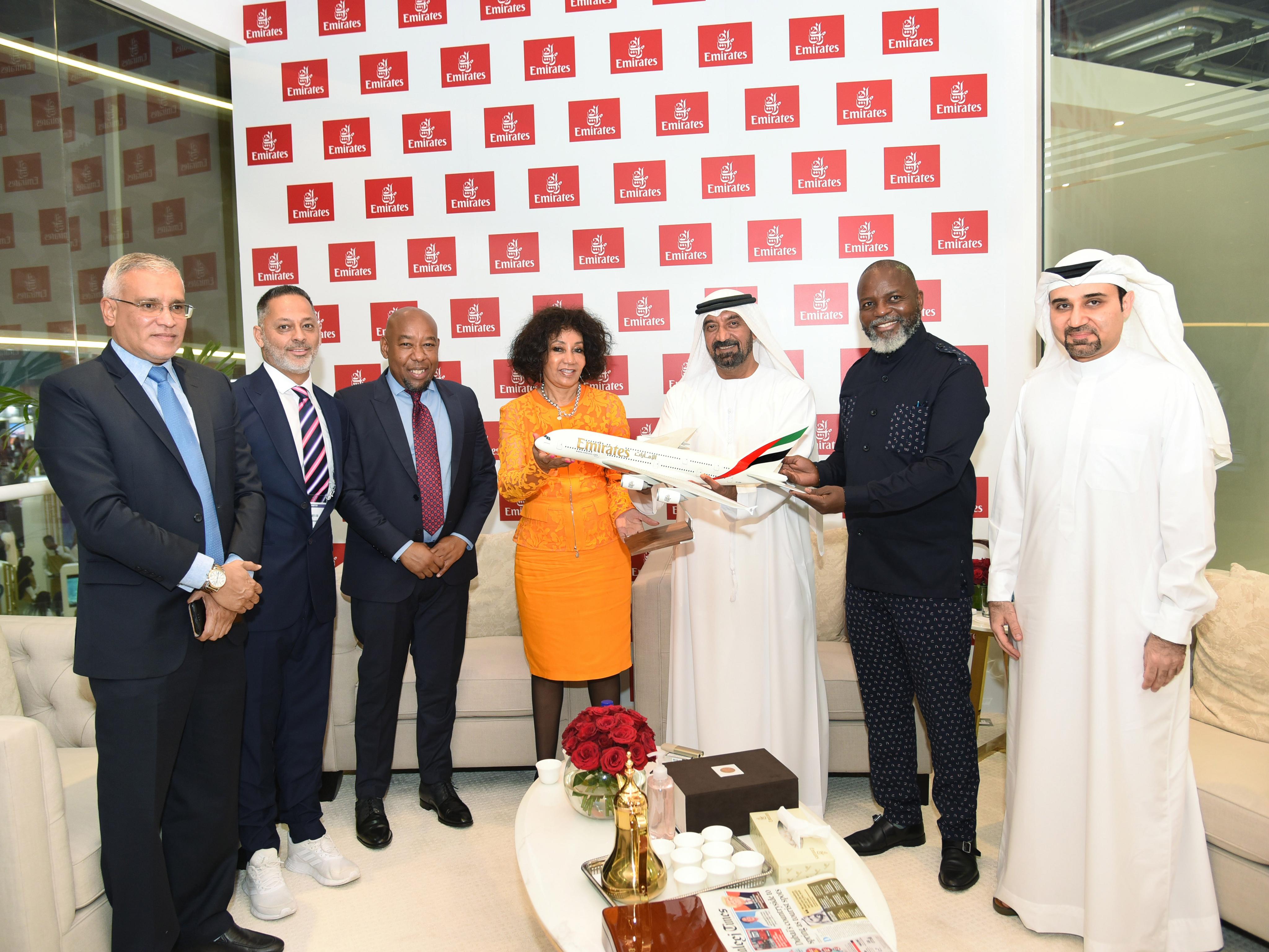 Emirates, signing the Memorandum of Understanding (MoU) to extend the cooperation with South African Tourism Board