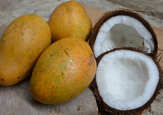 ripe mango coconut