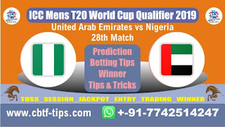 Who will win Today, ICC Men's WC T20 Qualifier 2019, 28th Match NIG vs UAE