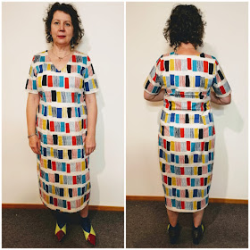 Creates Sew Slow: Kobayashi Squiggle Squares TNT Midi Dress