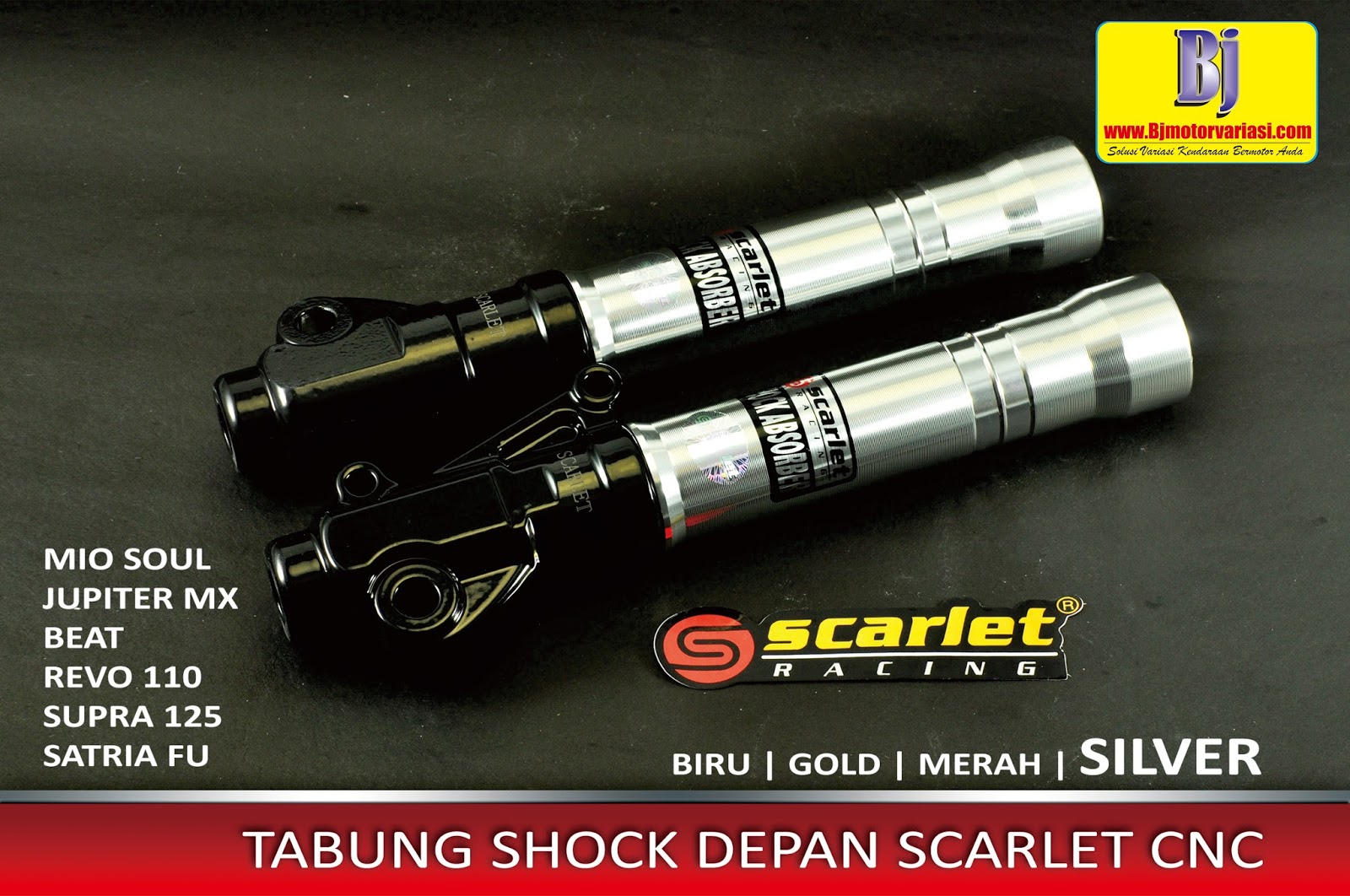 Variasi Motor Tabung Shock Depan Scarlet