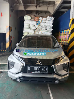 Pengiriman mobil  Mitsubish Xpander dari Bandung ke  Sangatta dengan kapal roro melalui Pelabuhan Tanjung Perak Surabaya, perkiraan perjalanan 3 hari.