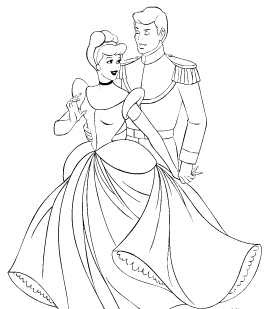 Coloring Pages Online on Free Printable Disney Princesses Coloring Pages  Cinderella  Snow