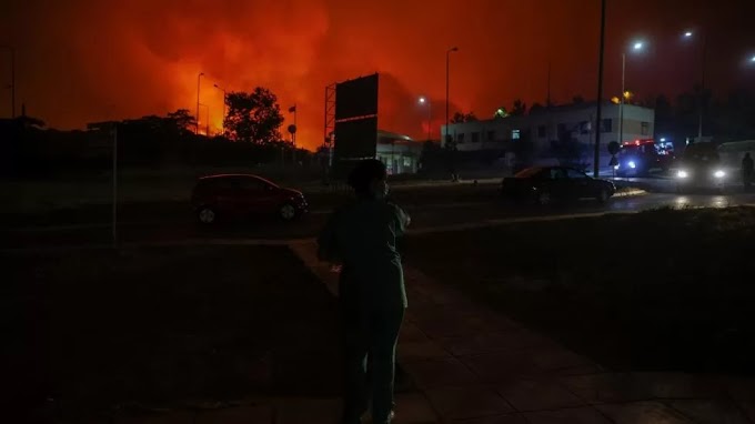 Grécia: fogo se intensifica em Alexandroupolis 