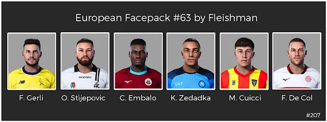 European Facepack #63 For eFootball PES 2021