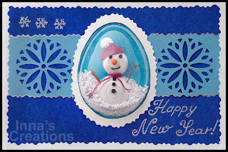 Happy New Year! Card with a snowman