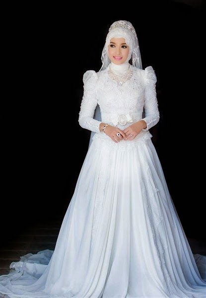 Contoh Baju Gaun Pengantin Muslim Islami Syar i Terbaru