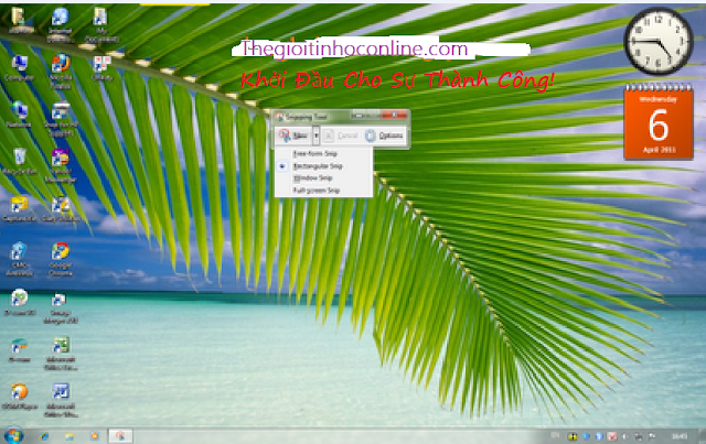 CHỤP MÀN HÌNH BẰNG CÔNG CỤ CÓ SẲN TRONG WIN7