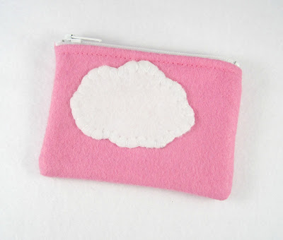 Pink Sky Tiny Treasures Mini Felt Zipper Pouch