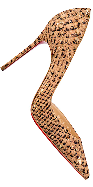 ♦Christian Louboutin Iriza cork ecorce pumps #shoes #christianlouboutin #louboutinworld #brilliantluxury