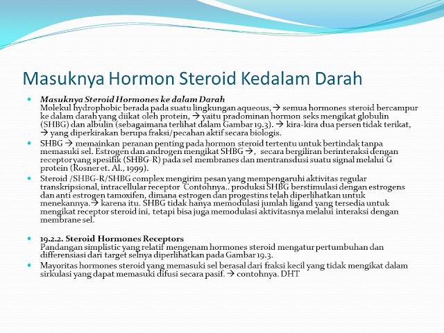 Masuk Hormon Steroid Kedalam Darah