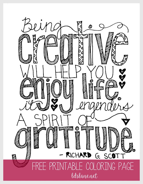  Being Creative Quote  Coloring  Page 