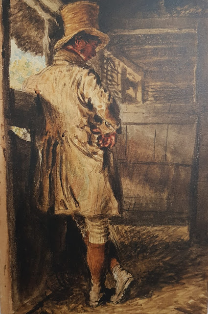 Painting Farmer in a Barn