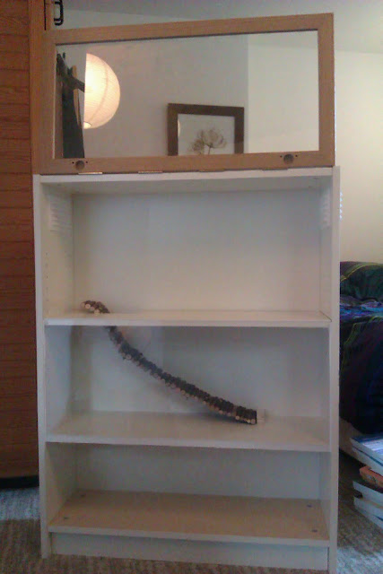 Materials: Ikea Billy bookshelf, Dioder four piece lighting strip set ...
