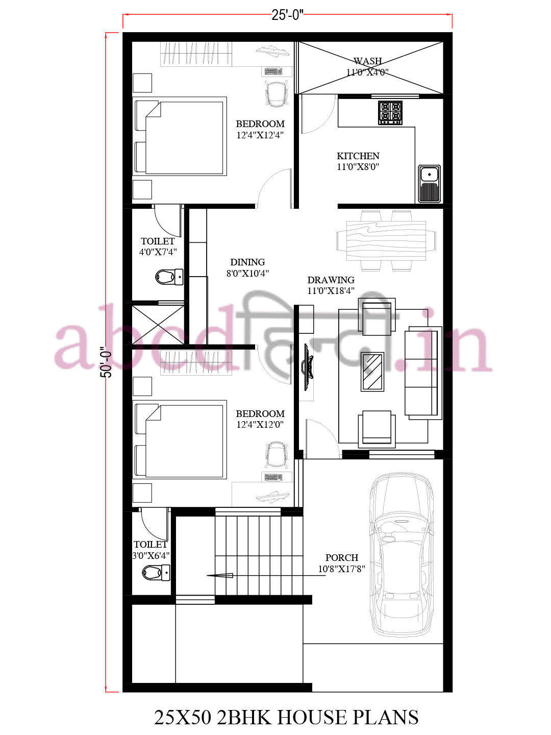 25x50 house plan