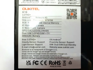 Hape Mini Mewah Oukitel K16 New 4G LTE RAM 14/128 OS Android 13 NFC 3050mAh