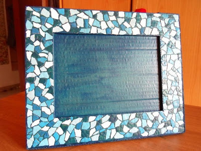 eggshell mosaic frame, a handmade gift