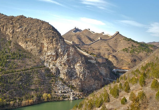 the end of great wall of china, hujung tembok besar china, tembok besar china,