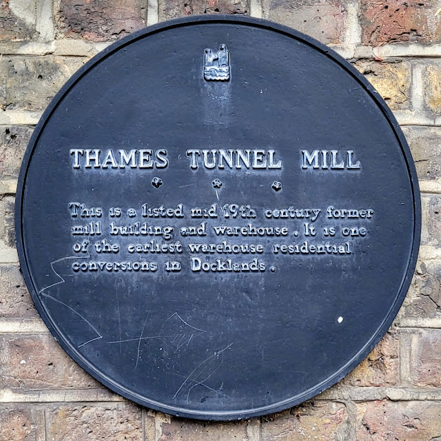 Thames Tunnel Mill plaque