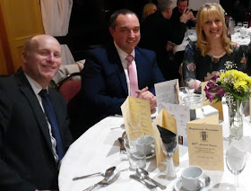 Picture: The 2018 Briggensians' Association dinner at Elsham Golf Club went ahead, despite snowy weather in March - see Nigel Fisher's Brigg Blog