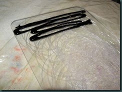 Trying ink on scarred polycarbonate