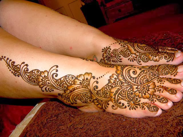 indian bridal mehndi designs feet 2013 2014 For Girls